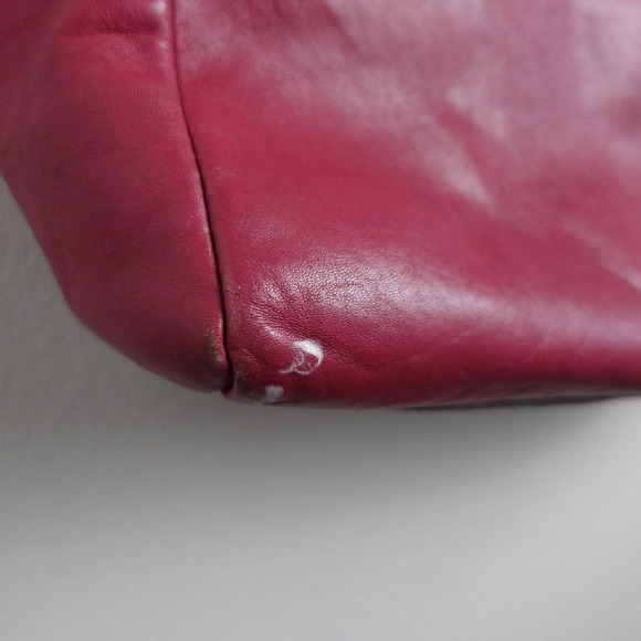 Fossil Leather Y2K Sydney Shopper Tote Red Shoulder Bag Purse Handbag With Flaws - Picture 7 of 15